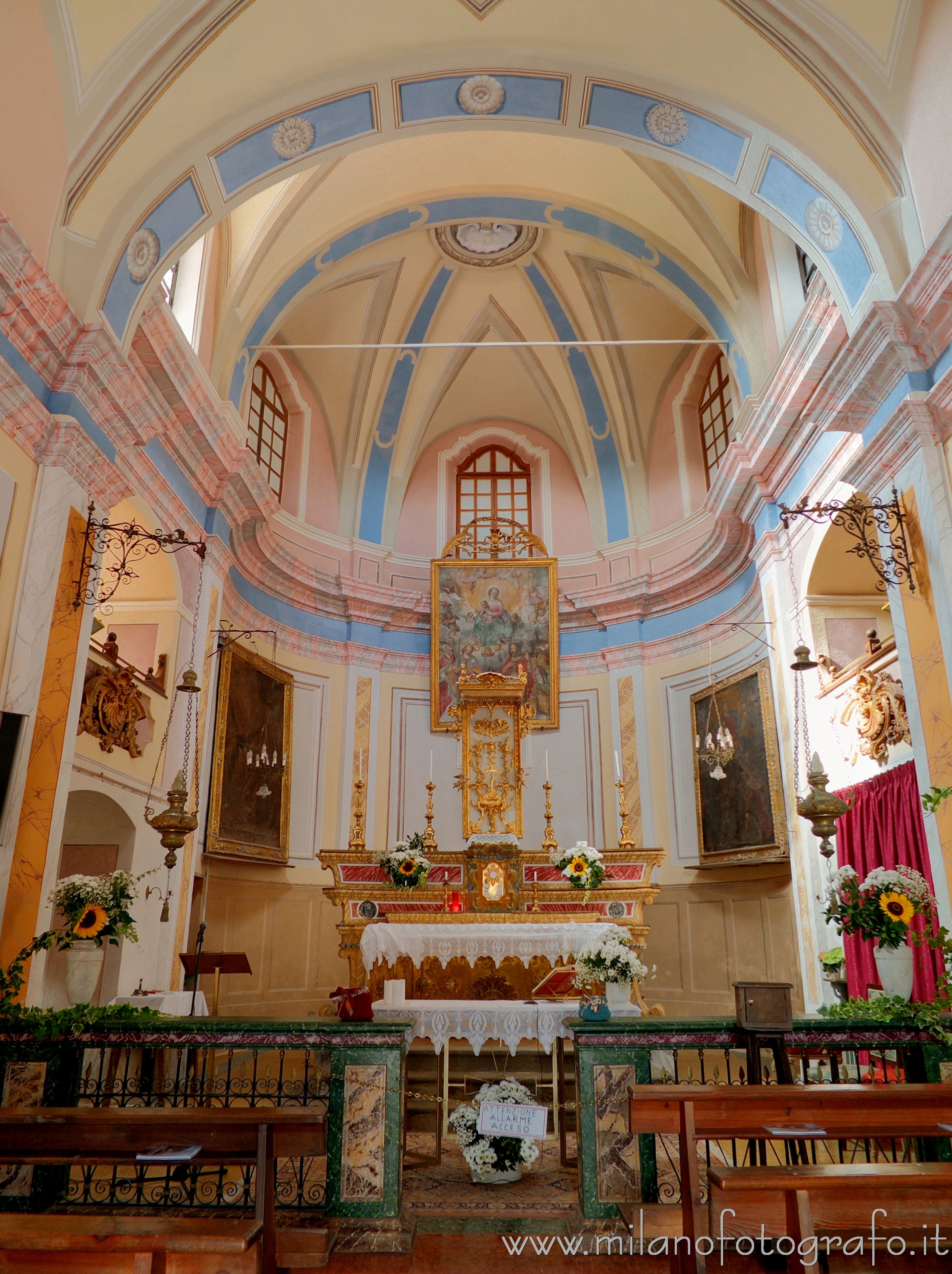 Quittengo fraction of Campiglia Cervo (Biella, Italy) - Presbytery of the Church of San Rocco